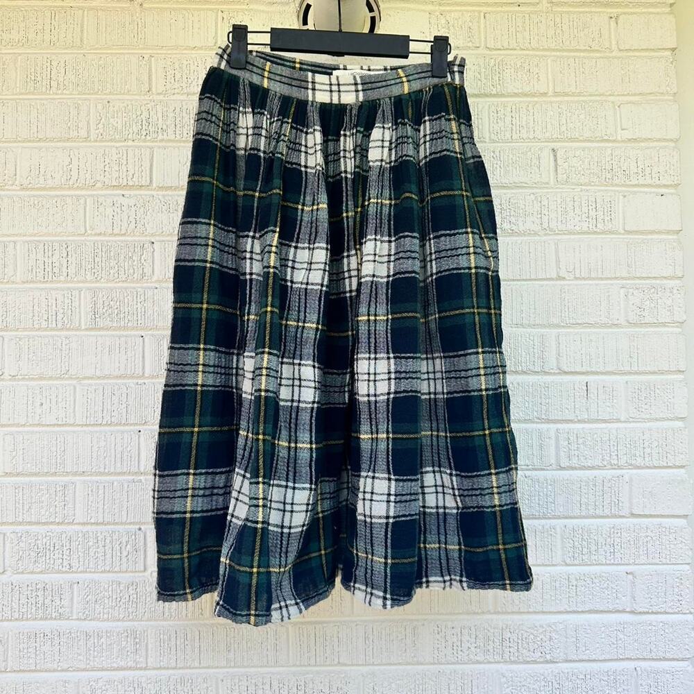 Liz Claiborne Vintage 2000s Plaid Wool Midi Skirt